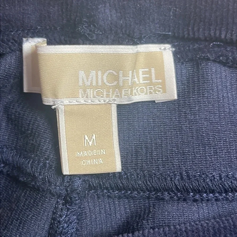 Michael Kors Corduroy Skinny Blue Stretch Solid Casual Work Size M
